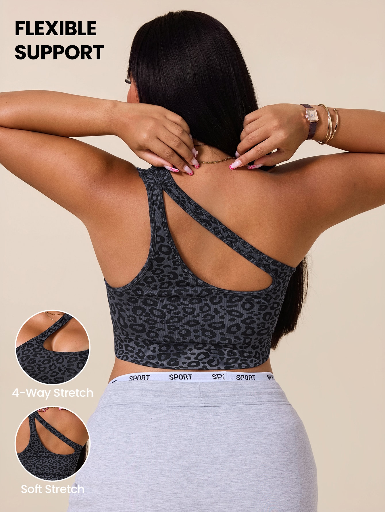 Asymmetric Top Women - Soutien-gorge de sport asymétrique grande taille