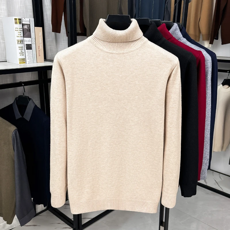 Ribbed Knit Sweater - Pull en tricot à col roulé
