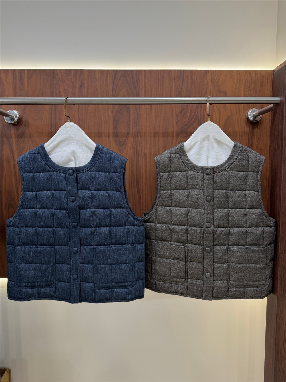 Women'S Fashion Quilted Jacket - Veste matelassée en coton à carreaux