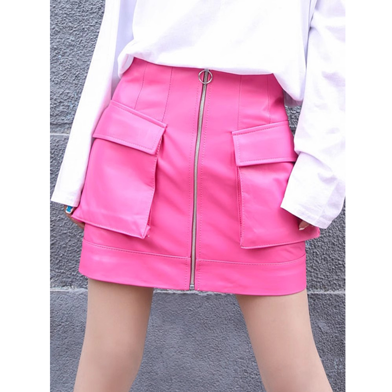 Women'S Real Y2K Fashion - Jupes courtes taille haute A-ligne Zipper