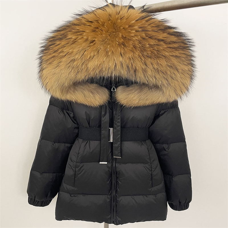 Women'S Real Y2K Fashion - Doudoune mi-longue pour femme, coupe cintrée,