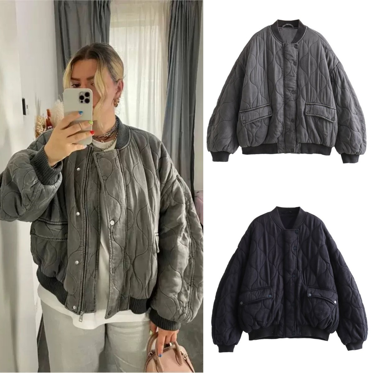 Women'S Fashion Quilted Jacket - ETJ 2025 nouvelle mode femme vintage