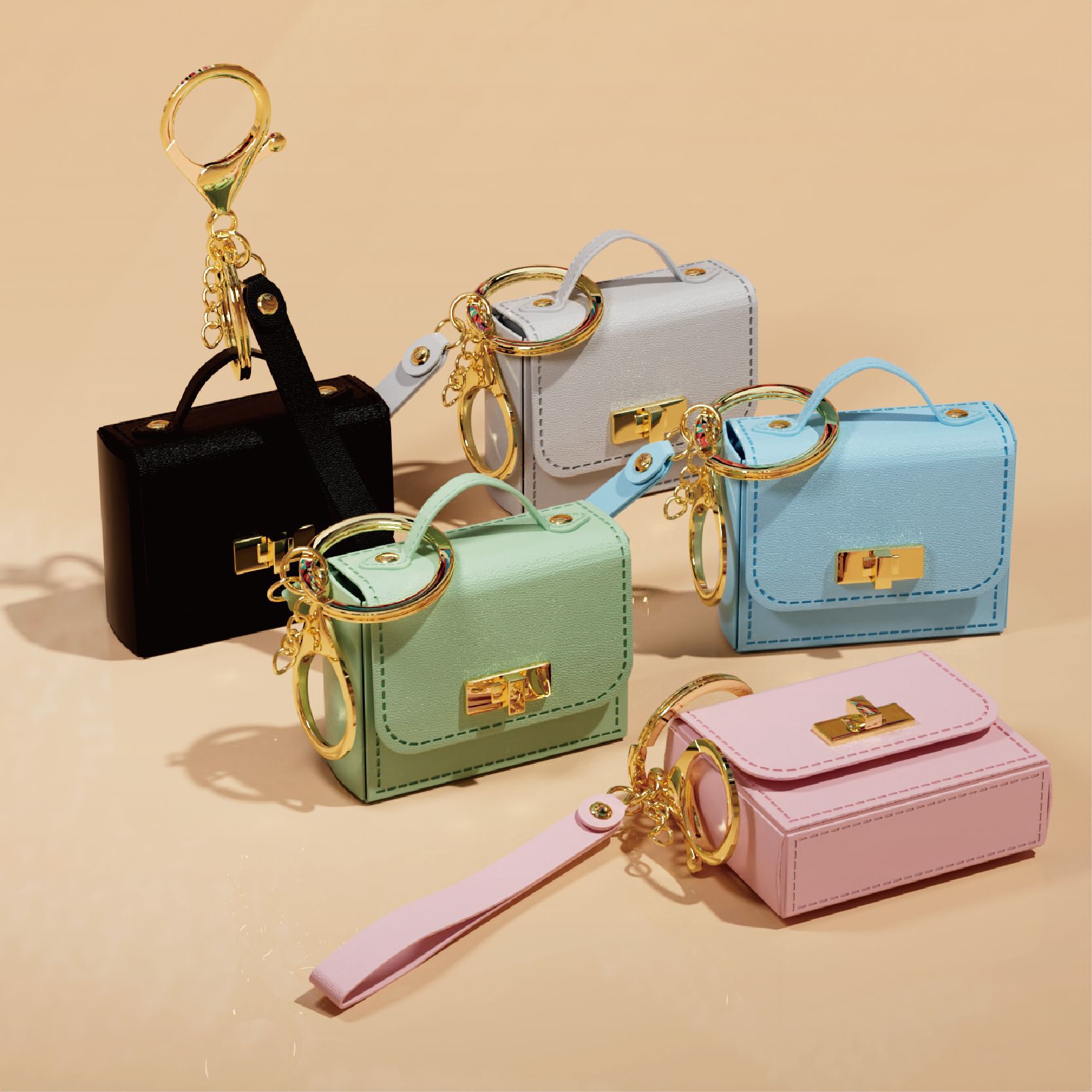 Women'S Ysl Fashion - Mini pochette porte-clés en cuir avec
