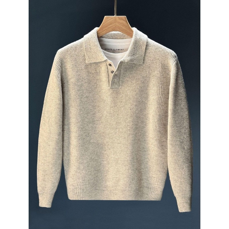 Pull en maille côtelée à col p - Ribbed Knit Sweater avis et prix