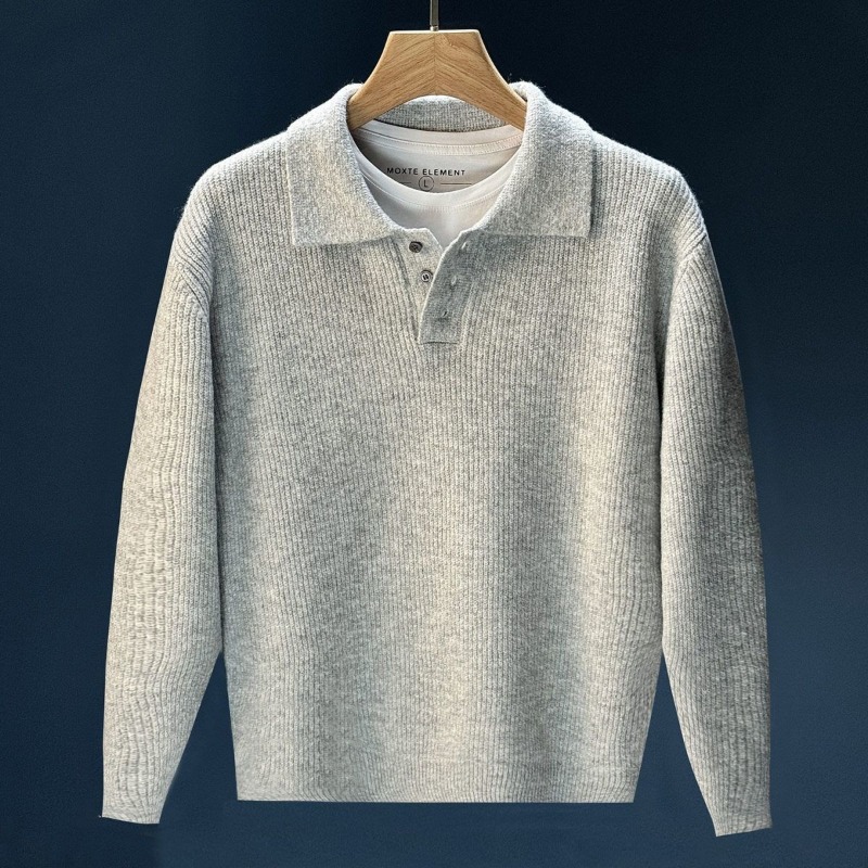 Pull en maille côtelée à col p - Ribbed Knit Sweater avis et prix