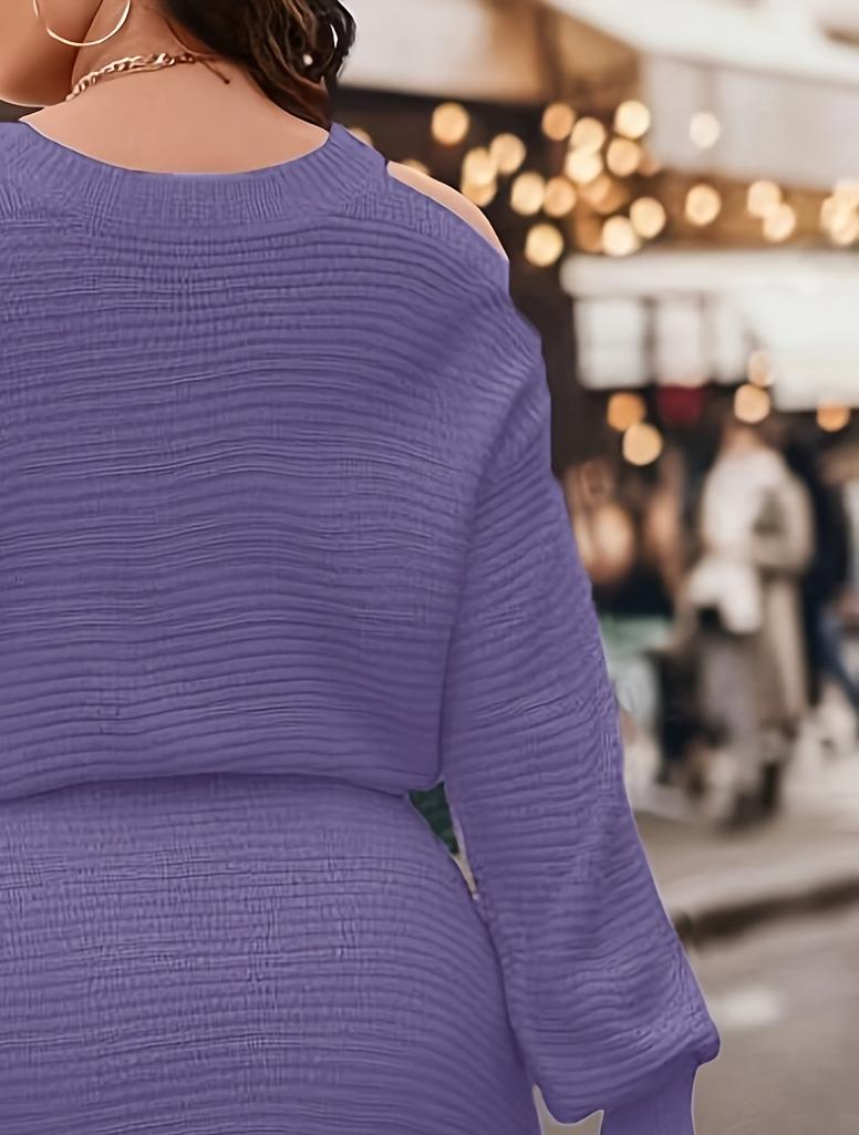 Ensemble haut en tricot à épau - Ribbed Knit Sweater avis et prix