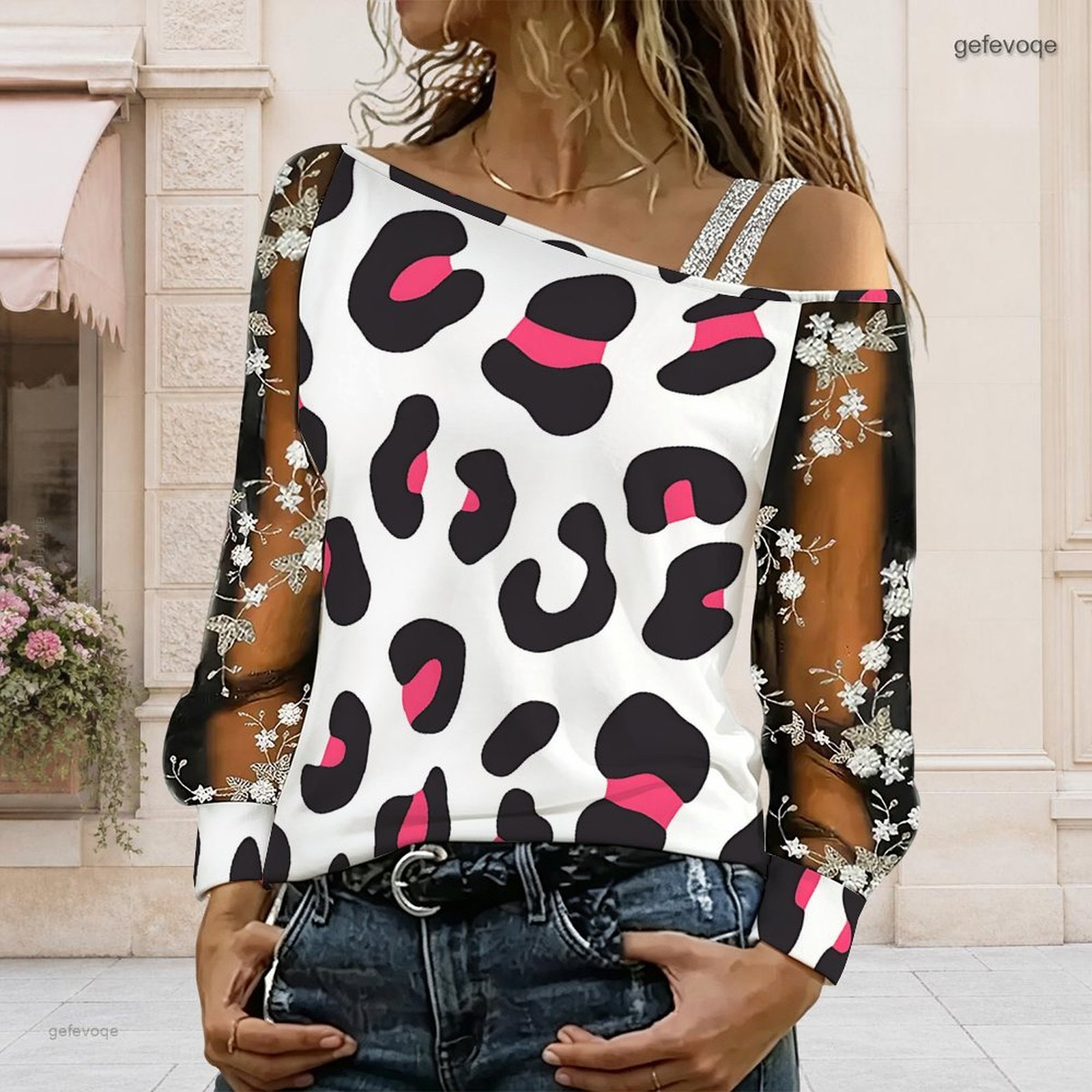 Chemisier femme à épaules dénu - Asymmetric Top Women avis et prix