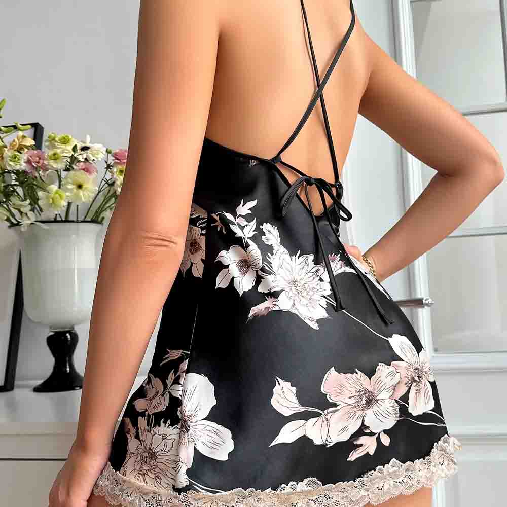 Nouvelle Robe de Nuit en Soie  - Women'S Fashion Pajamas avis et prix