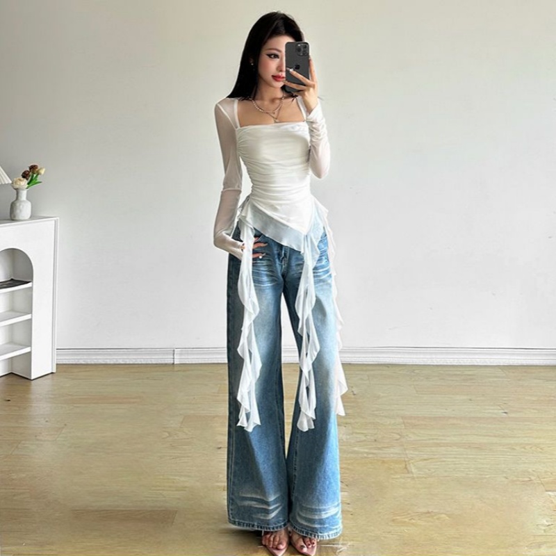 T-shirts sexy à manches longue - Asymmetric Top Women avis et prix