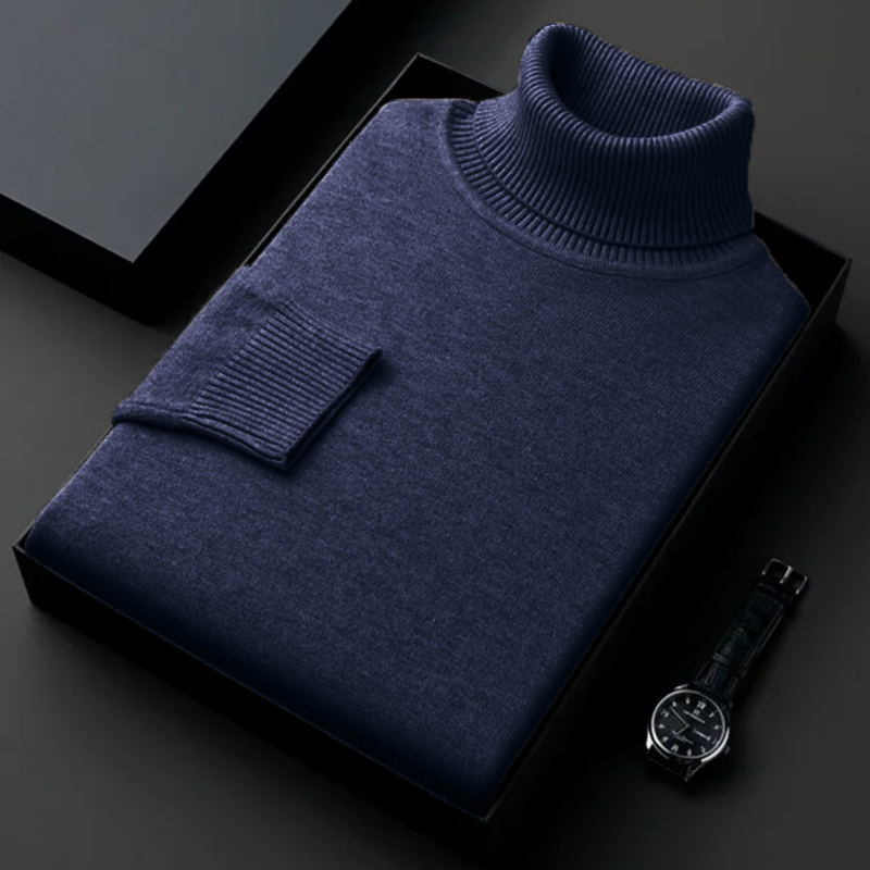 Pull à col roulé anti-boulocha - Ribbed Knit Sweater avis et prix