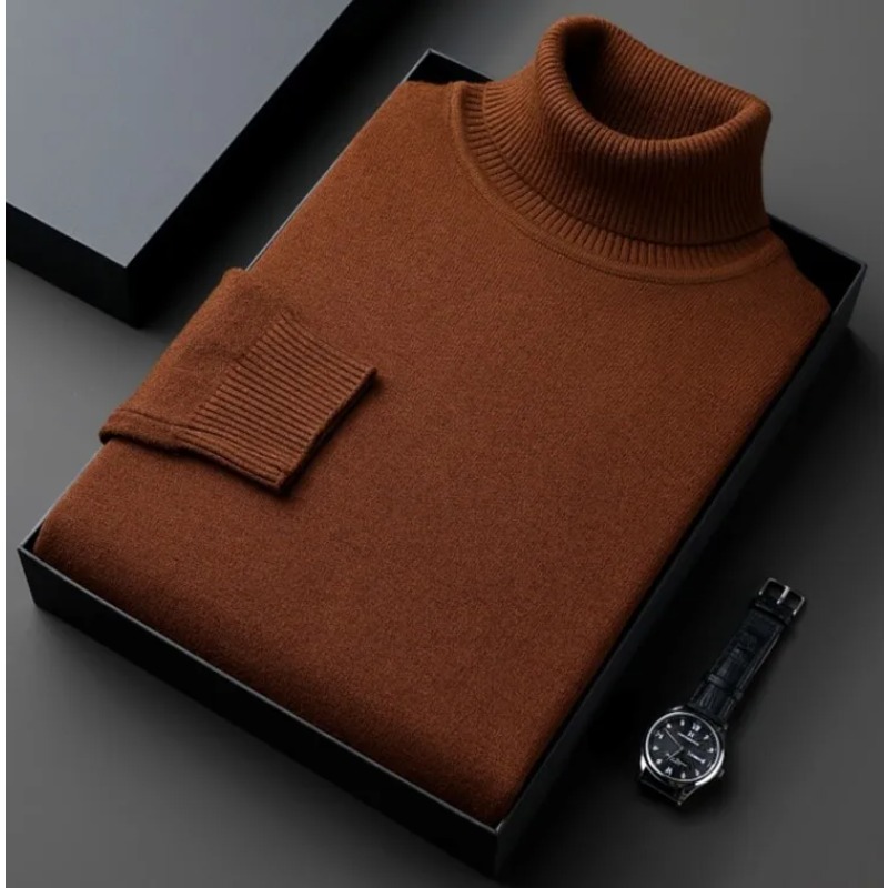 Pull à col roulé anti-boulocha - Ribbed Knit Sweater avis et prix