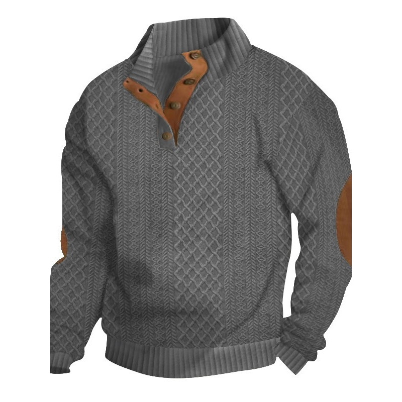 Pull-over en tricot jacquard à - Ribbed Knit Sweater avis et prix