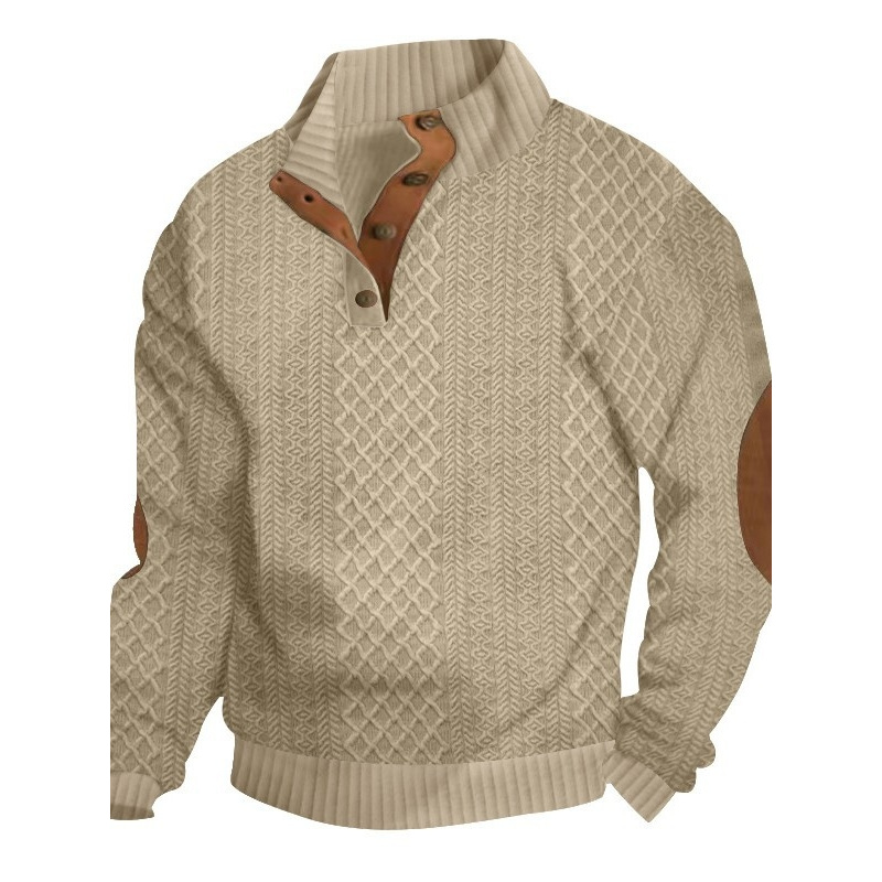 Pull-over en tricot jacquard à - Ribbed Knit Sweater avis et prix