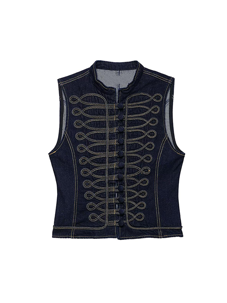 TFMLN Gilet en jean noué pour  - Women'S Fashion Quilted Jacket avis et prix