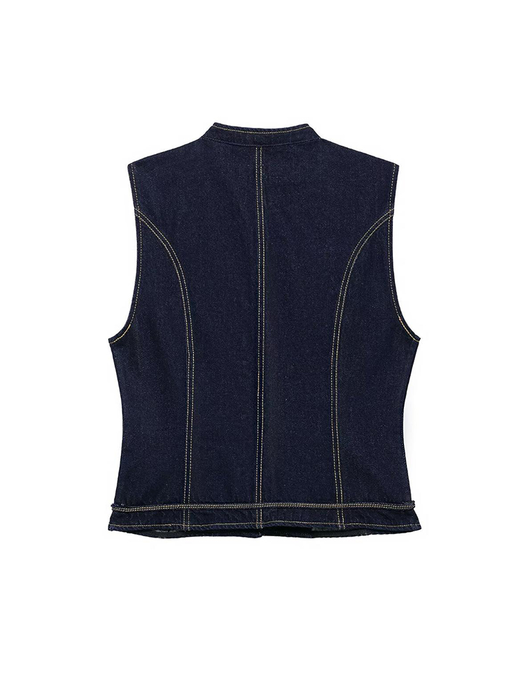 TFMLN Gilet en jean noué pour  - Women'S Fashion Quilted Jacket avis et prix