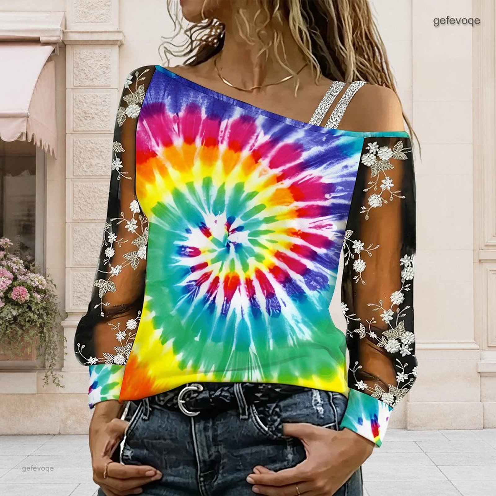 Chemisier femme à épaules dénu - Asymmetric Top Women avis et prix