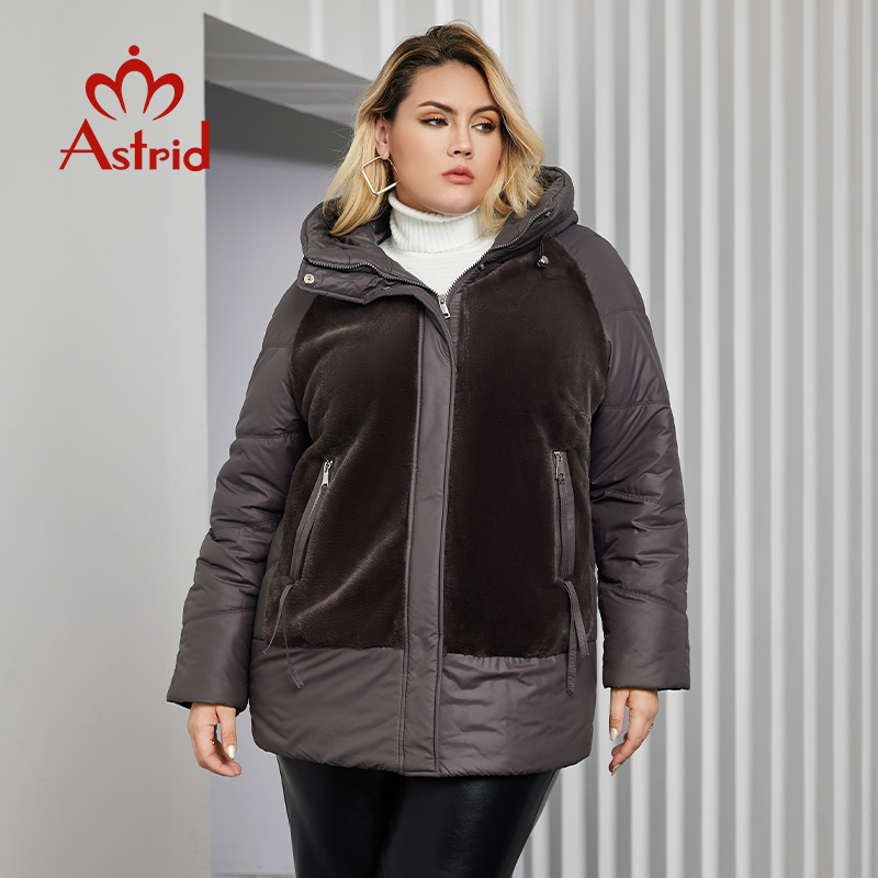 Astrid-Parka à capuche en faus - Women'S Fashion Quilted Jacket avis et prix