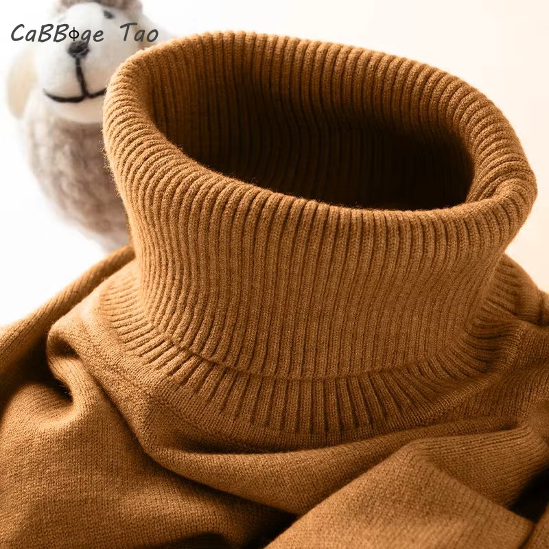 Pull à col roulé pour hommes,  - Ribbed Knit Sweater avis et prix