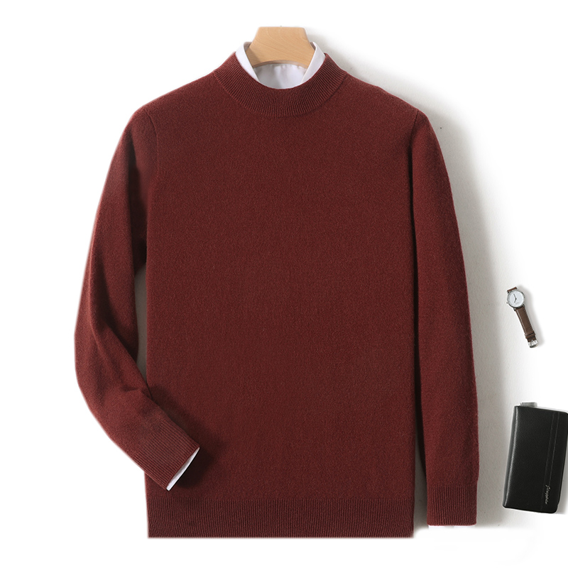 Pull à col Semi-haut pour homm - Ribbed Knit Sweater avis et prix
